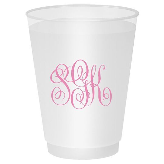 Custom Foam Cups  Interlocking Monogram (custom order)