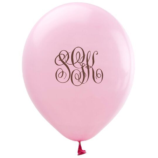 Interlocking Script Monogram Latex Balloons