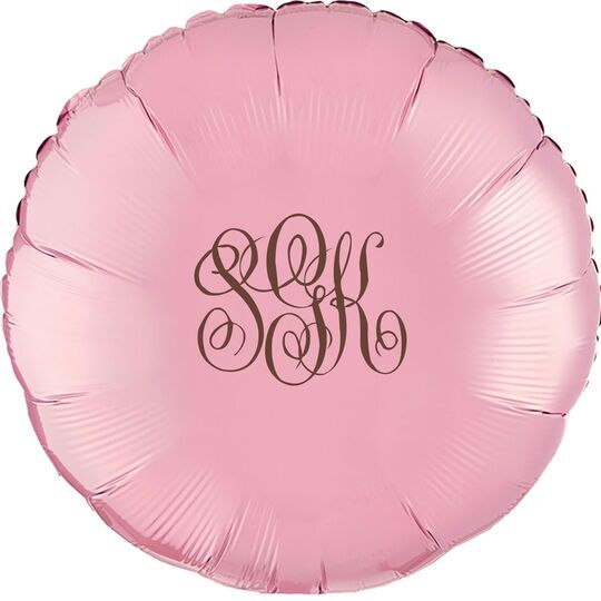 Interlocking Script Monogram Mylar Balloons