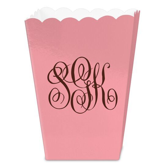 Interlocking Script Monogram Mini Popcorn Boxes