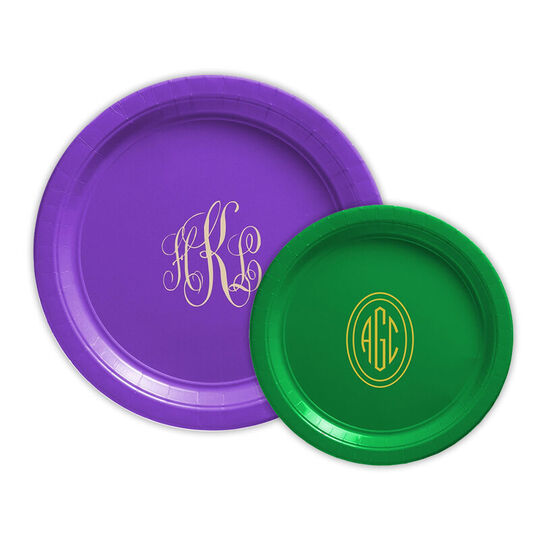 Design Your Own Monogram Paper Plates