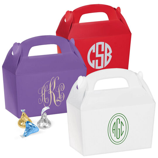 Design Your Own Monogram Gable Favor Boxes