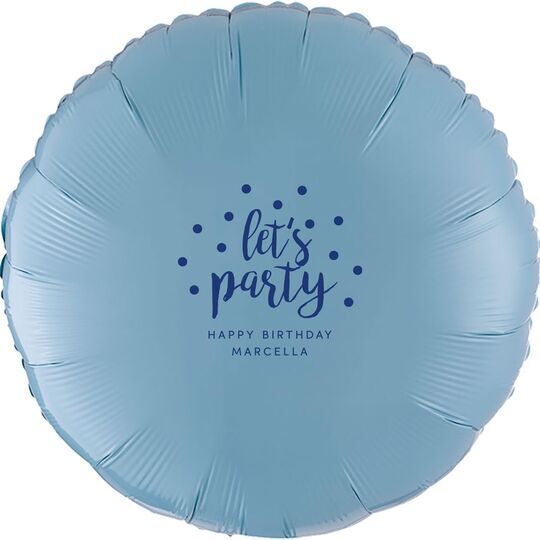 Confetti Dots Let's Party Mylar Balloons