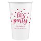 Confetti Dots Let's Party Paper Coffee Cups Image 1 of 5