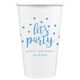 Confetti Dots Let's Party Paper Coffee Cups Image 2 of 5