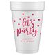 Confetti Dots Let's Party Styrofoam Cups Image 1 of 5