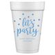 Confetti Dots Let's Party Styrofoam Cups Image 2 of 5