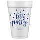 Confetti Dots Let's Party Styrofoam Cups Image 3 of 5