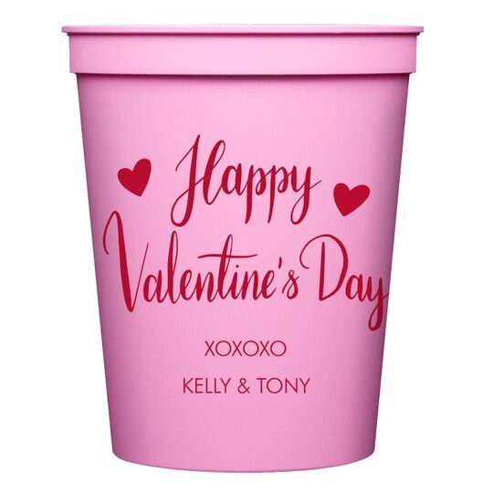 Happy Valentine's Day Stadium Cups