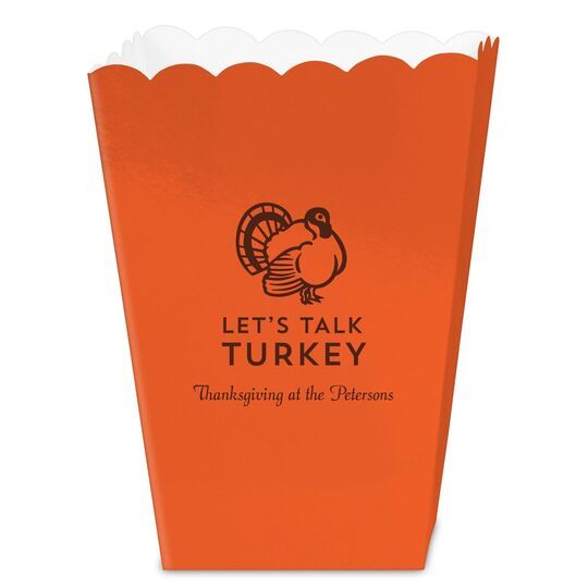 Let's Talk Turkey Mini Popcorn Boxes