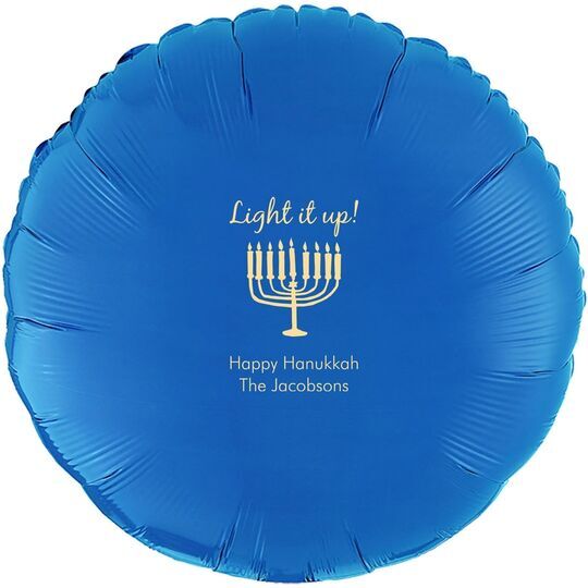 Light It Up Menorah Mylar Balloons