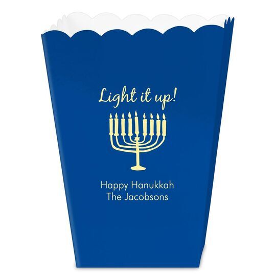 Light It Up Menorah Mini Popcorn Boxes