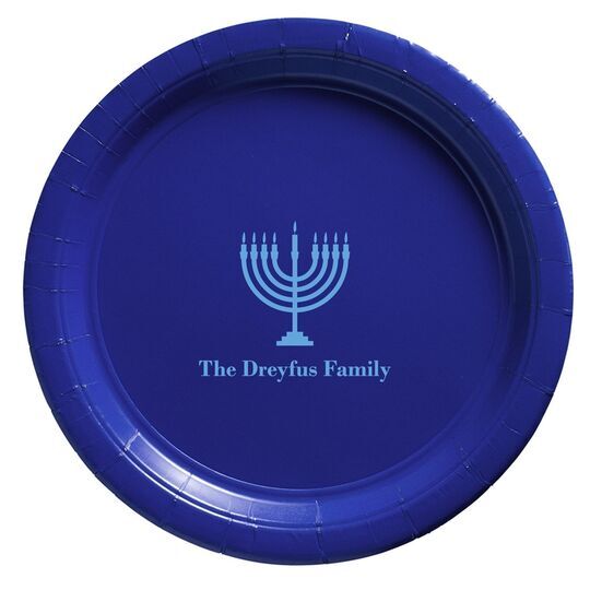 Lights of the Menorah Paper Plates