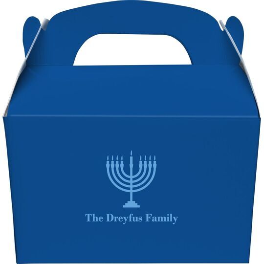 Lights of the Menorah Gable Favor Boxes