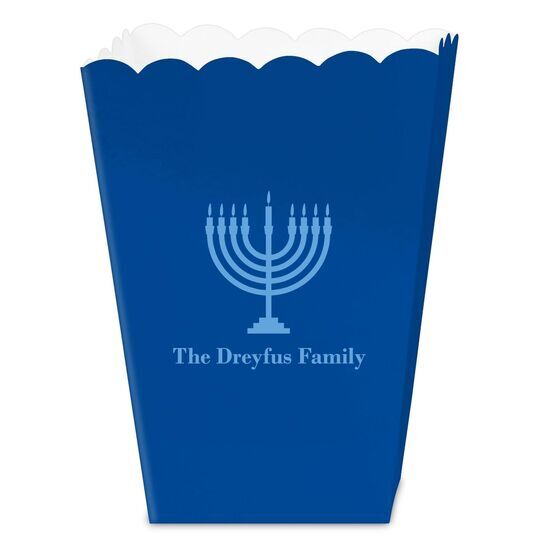 Lights of the Menorah Mini Popcorn Boxes