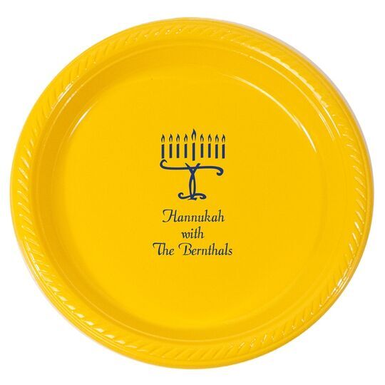 Menorah Plastic Plates