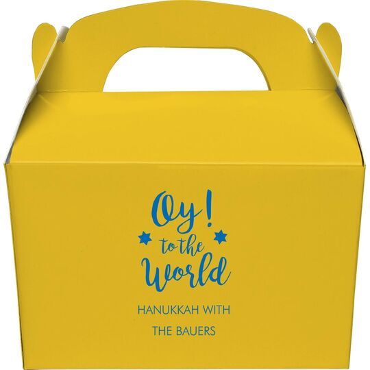Oy To The World Gable Favor Boxes