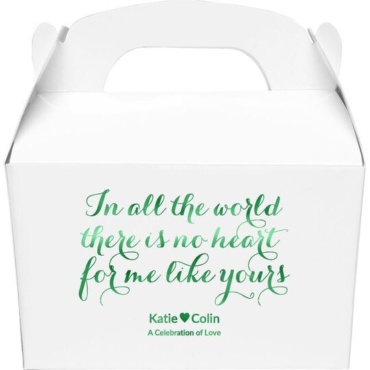 In all the World Gable Favor Boxes