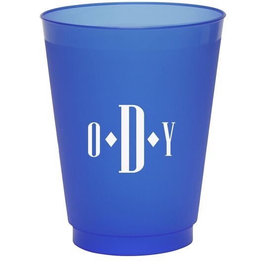 Condensed Monogram Colored Shatterproof Cups