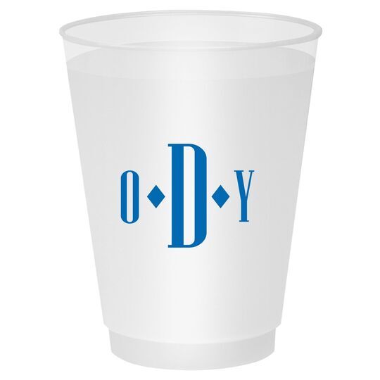 Condensed Monogram Shatterproof Cups