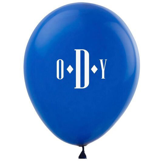Condensed Monogram Latex Balloons
