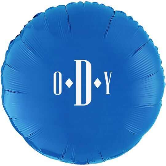 Condensed Monogram Mylar Balloons