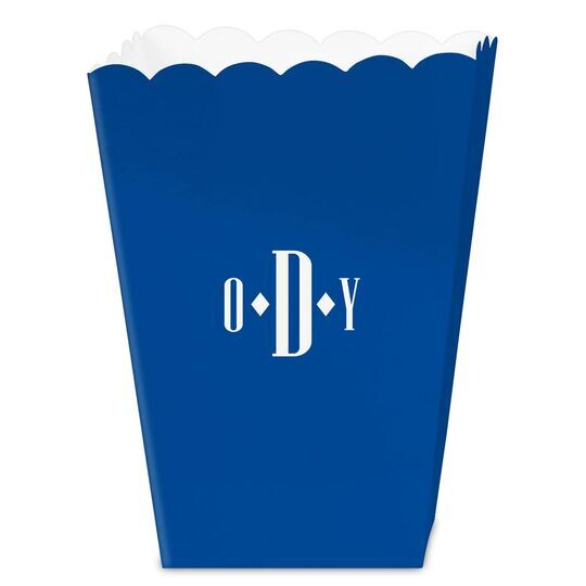 Condensed Monogram Mini Popcorn Boxes