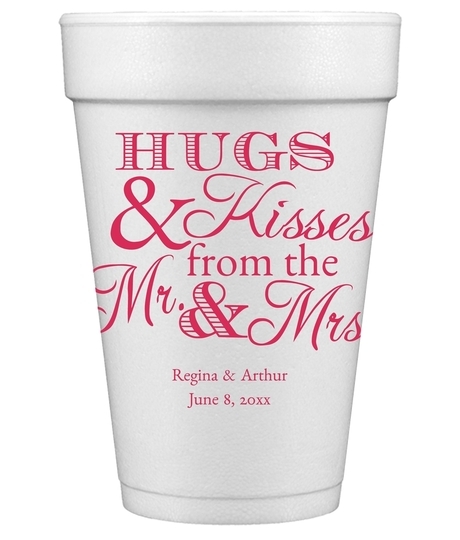 Hugs and Kisses Styrofoam Cups