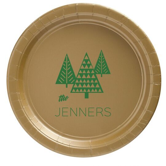 Modern Trees Paper Plates