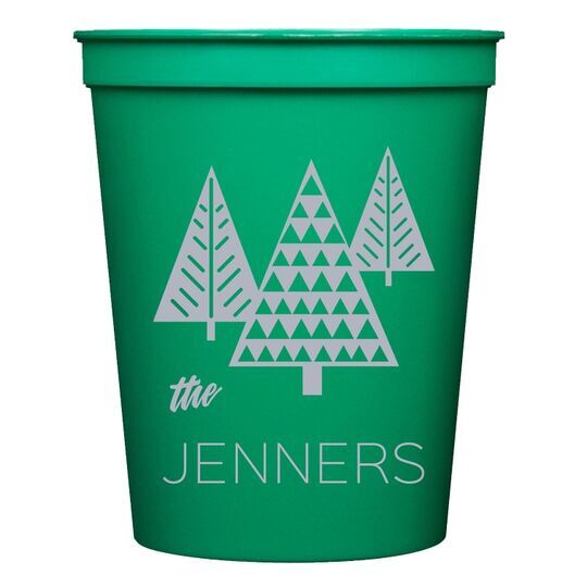 Modern Trees Stadium Cups