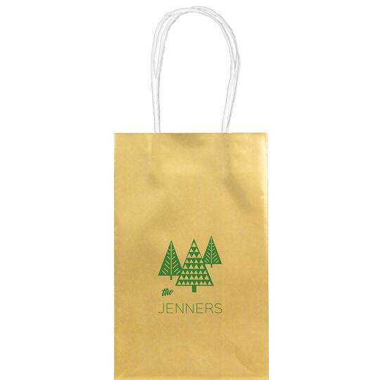 Modern Trees Medium Twisted Handled Bags