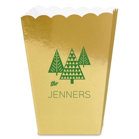 Modern Trees Mini Popcorn Boxes