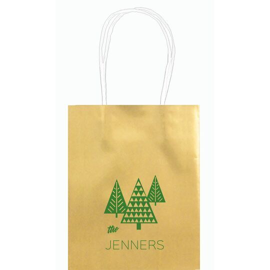 Modern Trees Mini Twisted Handled Bags