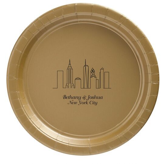 New York City Skyline Paper Plates