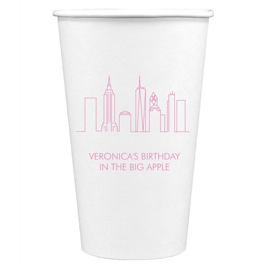 New York City Skyline Paper Coffee Cups