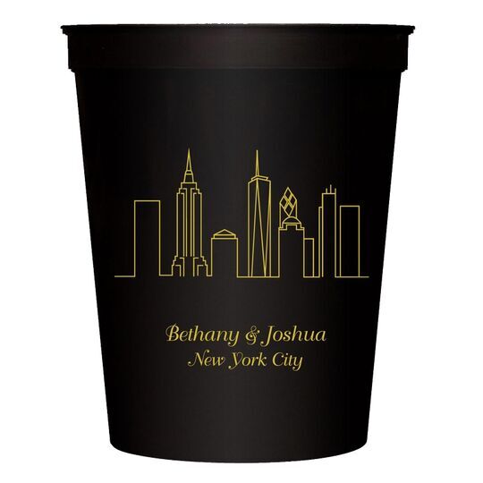 New York City Skyline Stadium Cups