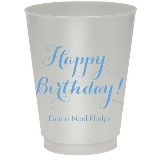 Darling Happy Birthday Colored Shatterproof Cups