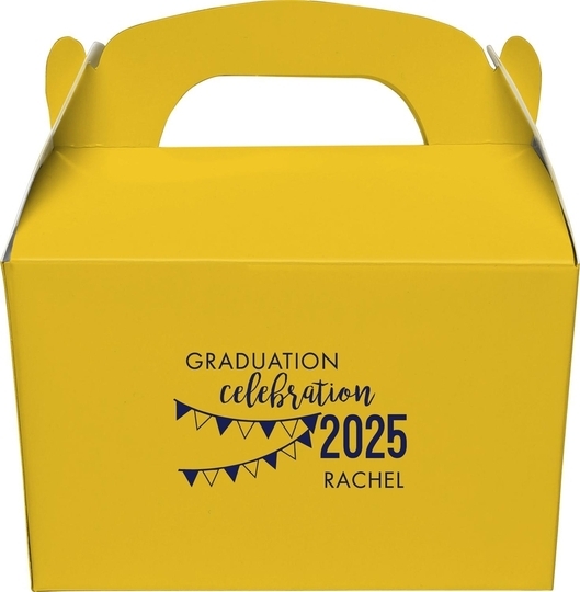 Celebration Pennants Graduation Gable Favor Boxes