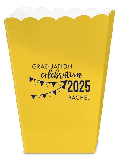 Celebration Pennants Graduation Mini Popcorn Boxes