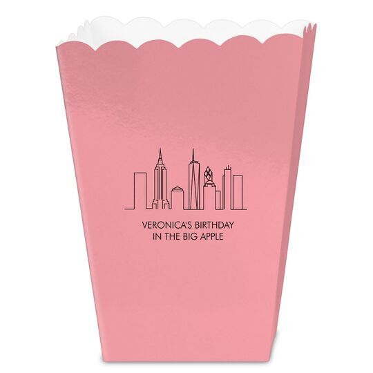 New York City Skyline Mini Popcorn Boxes