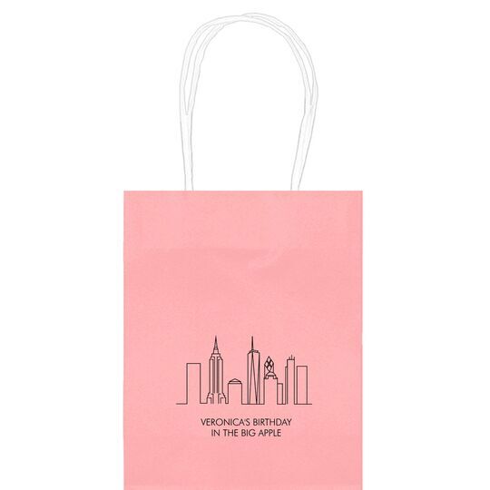 New York City Skyline Mini Twisted Handled Bags