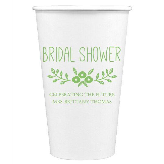 Bridal Shower Swag Paper Coffee Cups