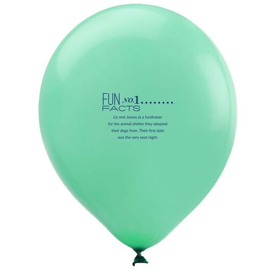 Just the Fun Facts Latex Balloons