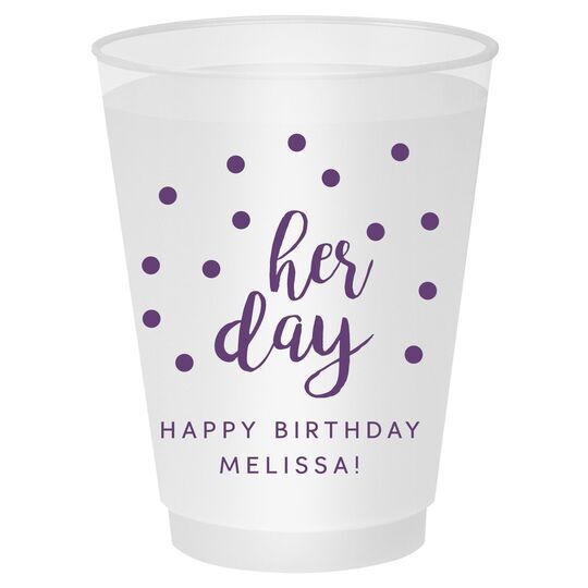 Confetti Dots Her Day Shatterproof Cups