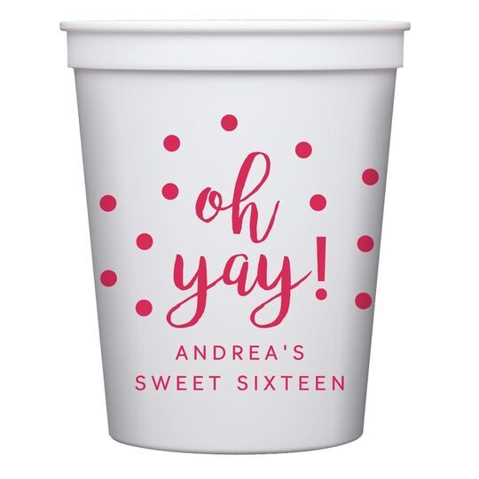 Confetti Dots Oh Yay! Stadium Cups