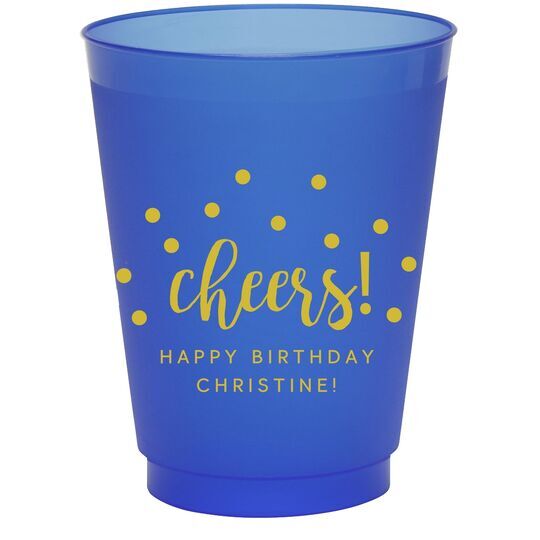 Confetti Dots Cheers Colored Shatterproof Cups