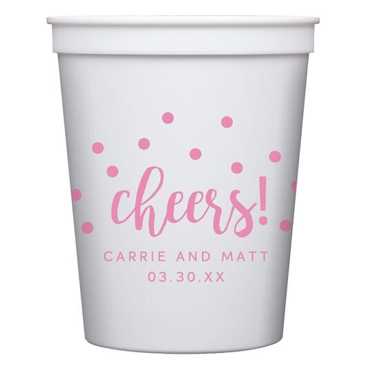 Confetti Dots Cheers Stadium Cups