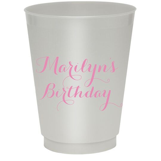 Darling Script Colored Shatterproof Cups