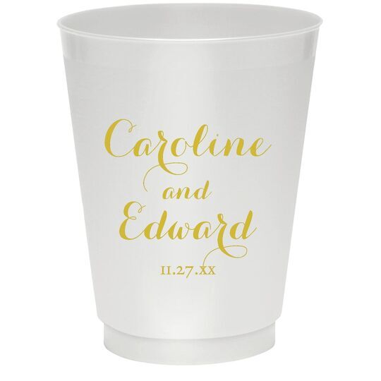 Darling Script Colored Shatterproof Cups