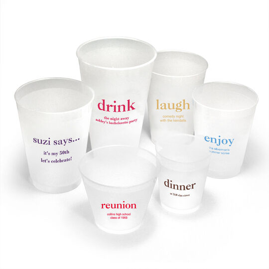 Class Reunion Cups, Reusable Plastic Cups, Custom High School Reunion Cups,  Personalized Cups, School Spirit Cups, Custom Printed Party Cups 